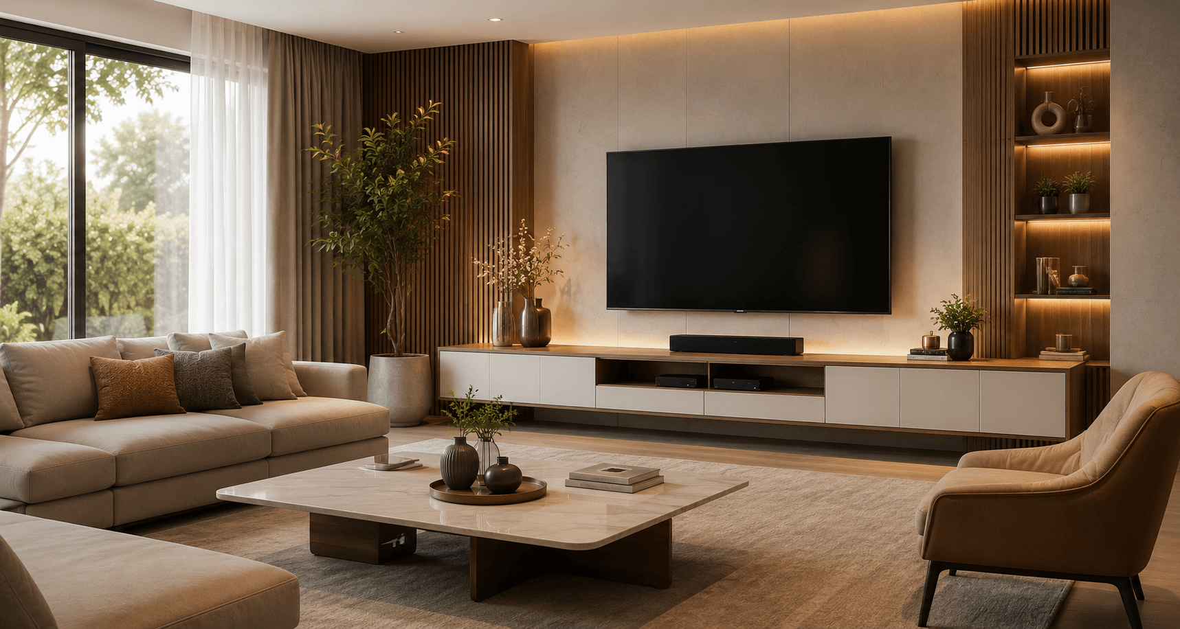 Modern living room showroom