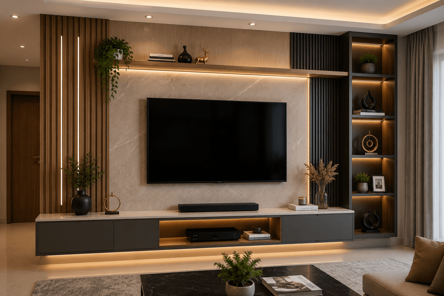 Marble Media Wall